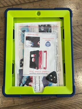 Amazon Lime Green and Navy Blue Tablet Sleeve